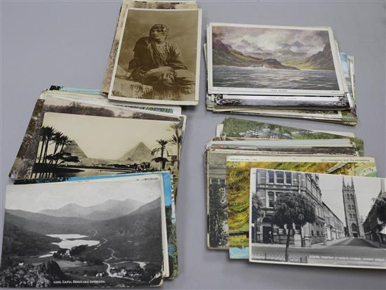 A quantity of postcards